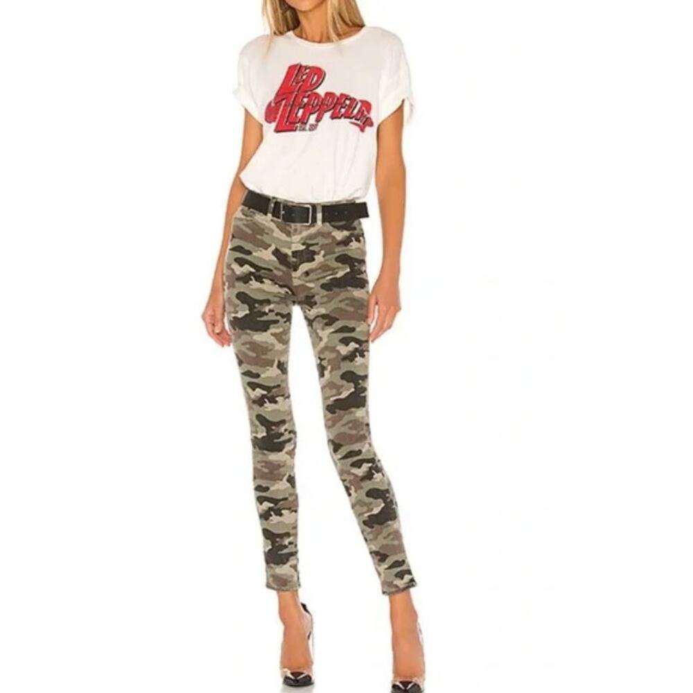 Hudson Barbara Super Skinny Camo High Rise Stretch Slim Fit Ankle Jeans 26
